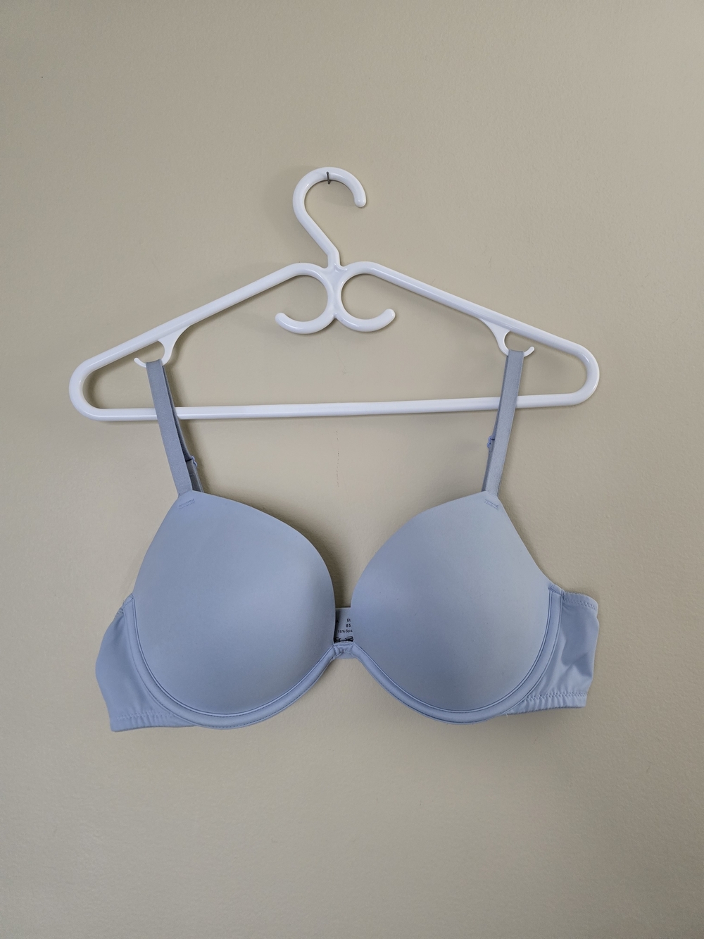 Light Blue Molded Push-up T-shirt Bra 38B - Smooth Underwire Everyday Support
